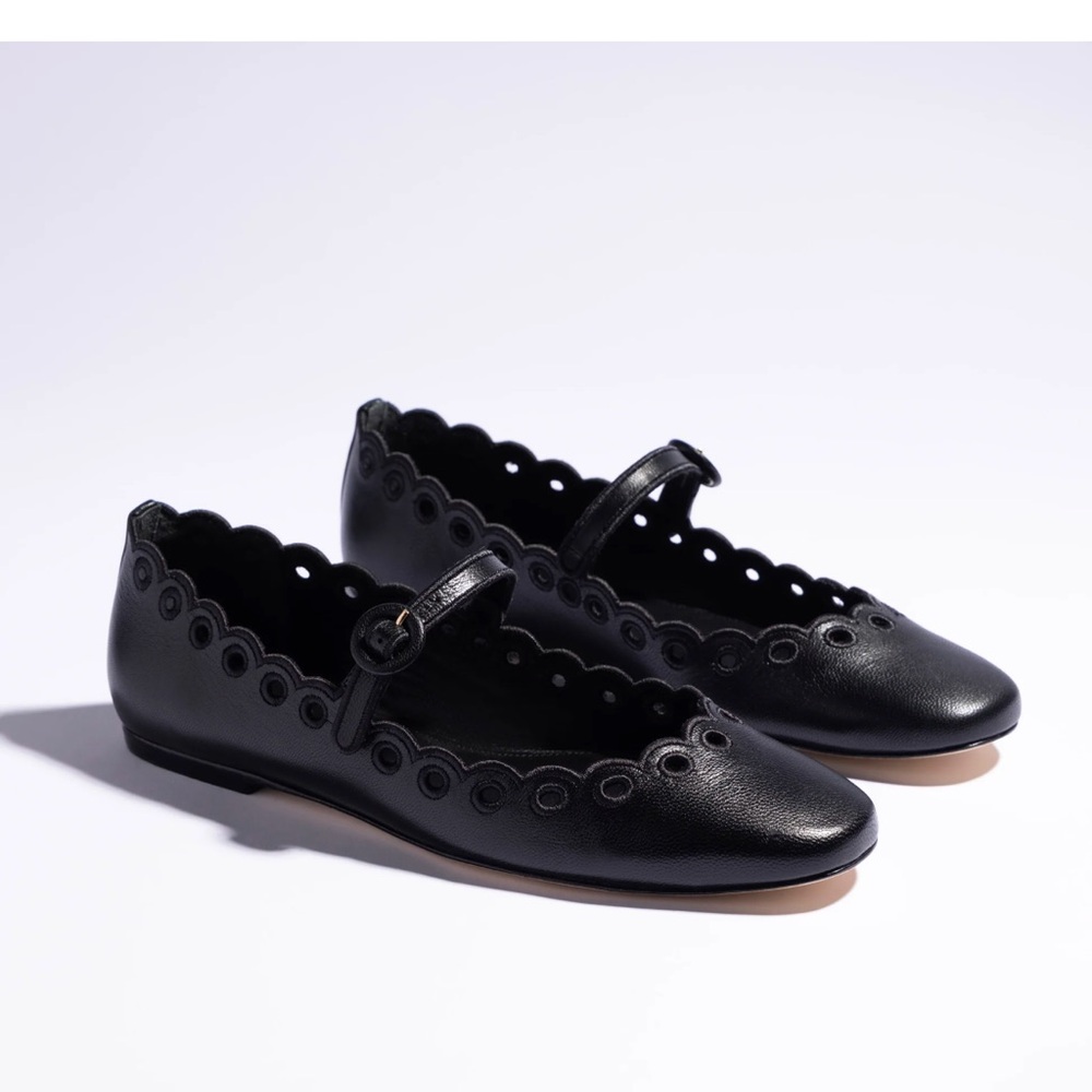 Larroude Blair Broderie ballet flat